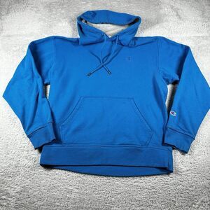 Champion‎ Hoodie Mens Medium Blue Gray Pullover Sweatshirt Sweater
